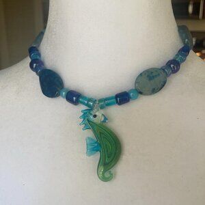 Sea horse handmade necklace